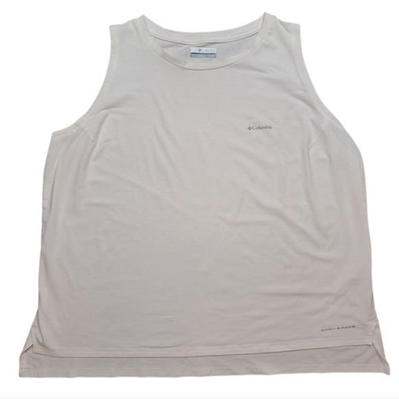 Columbia Omni-Shade Sleeveless Tank Men’s 1X White UPF Sun Protection - Picture 2 of 8